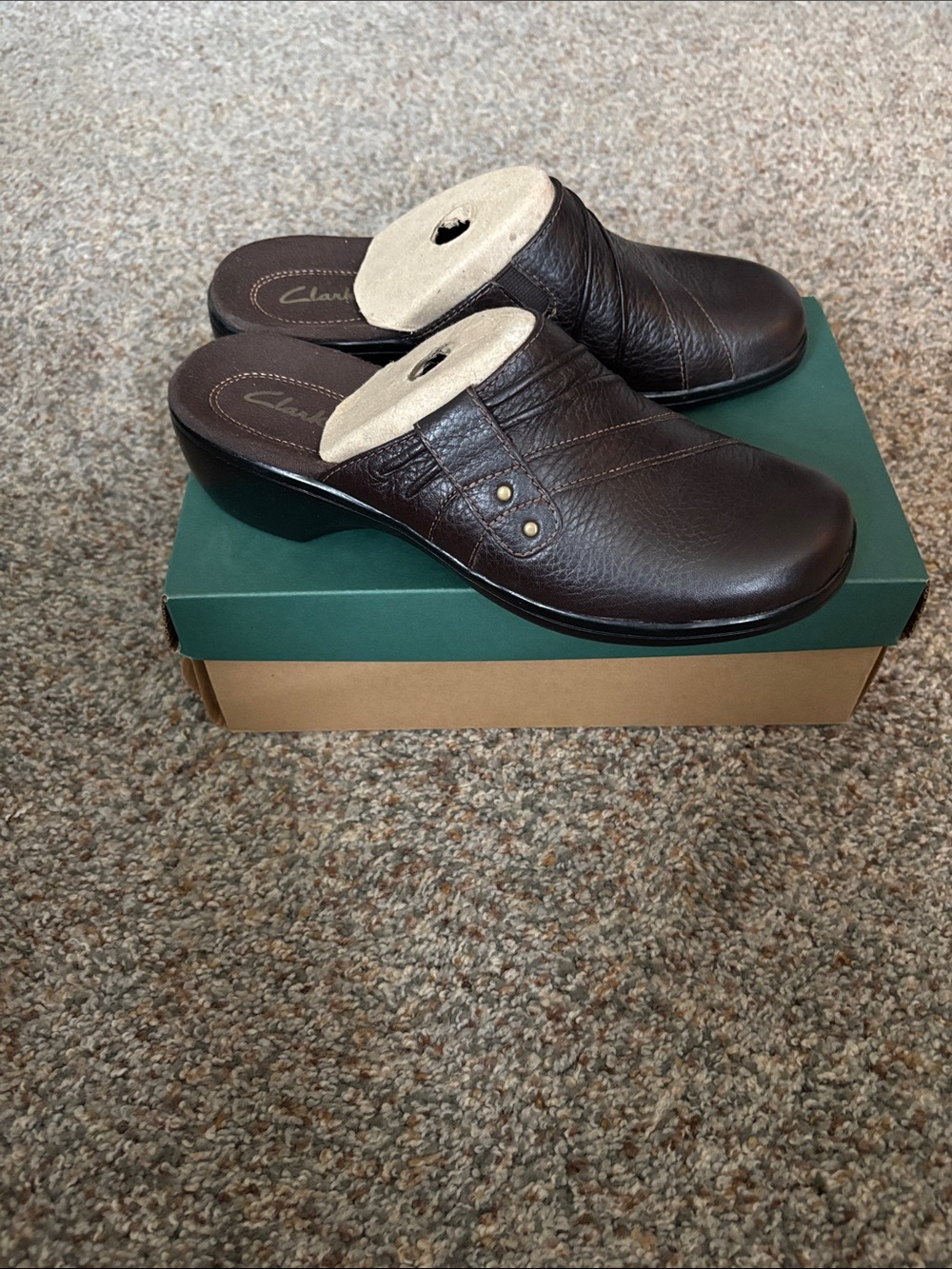 Clarks Leather Slip-On Clog